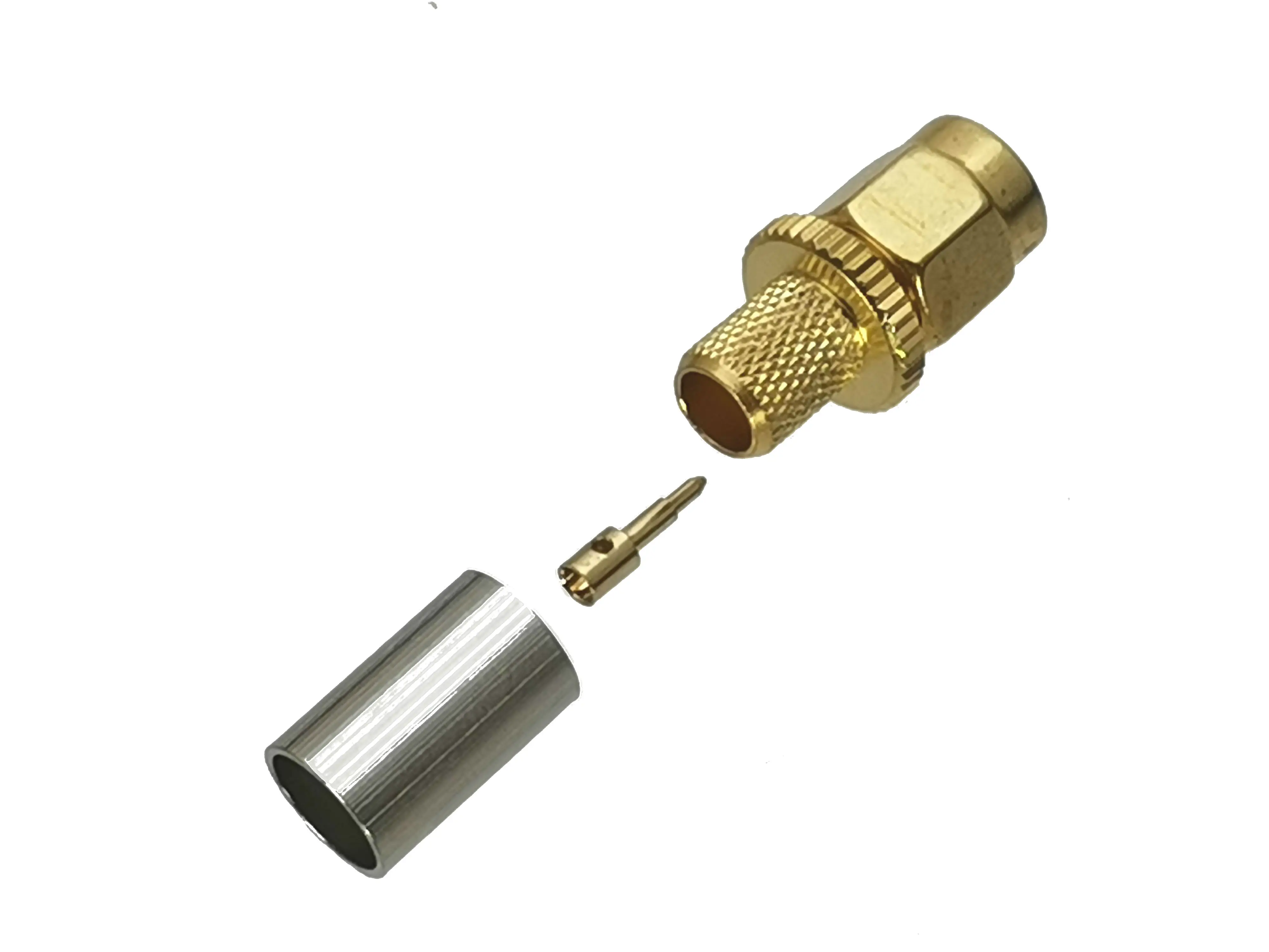 1 шт. разъем SMA штекер правый угол обжима для RG316 RG174 LMR100 кабель 50ohm RF адаптер