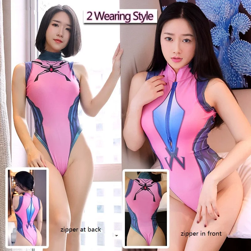 Сексуальный костюм для женщин с открытой промежностью два стиля ношения боди на