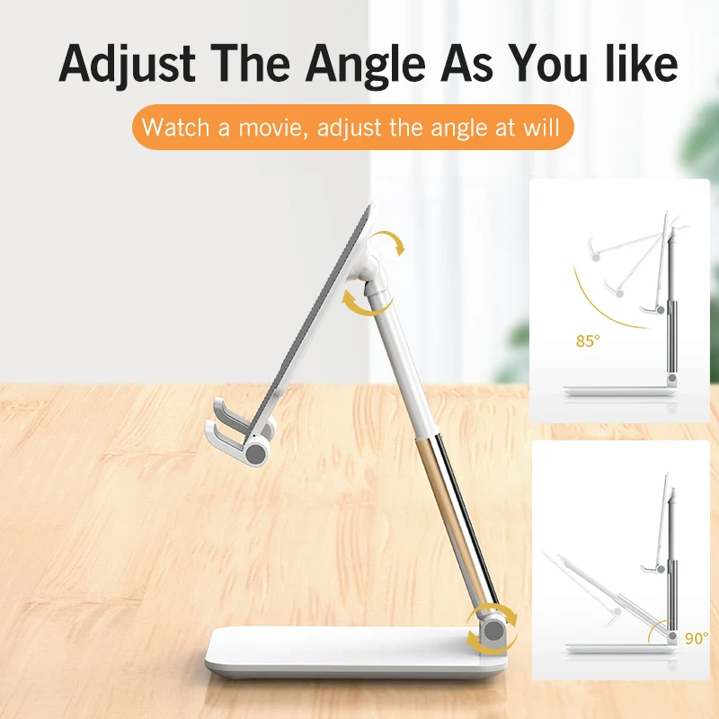 new metal desktop tablet holder table cell foldable extend support desk mobile phone holder stand for iphone 12 ipad adjustable free global shipping