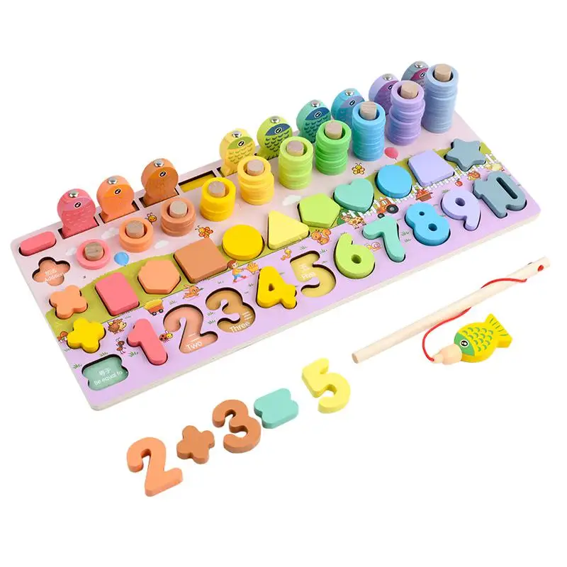 

Montessori Educational Children's Magnetic Fishing Toy Digital Alphabet Figure Matching Busy Board Preschool Early Education Toy