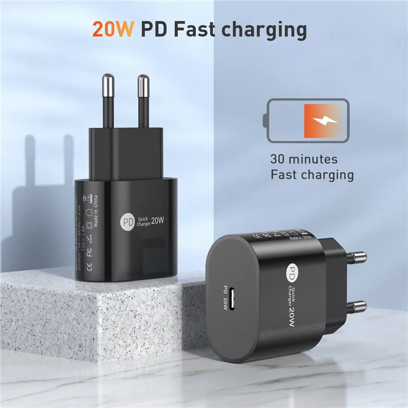 20w usb c charger for iphone 12 pro max type c pd 3 0 fast charging portable phone charger for iphone 13 11 xiaomi samsung free global shipping