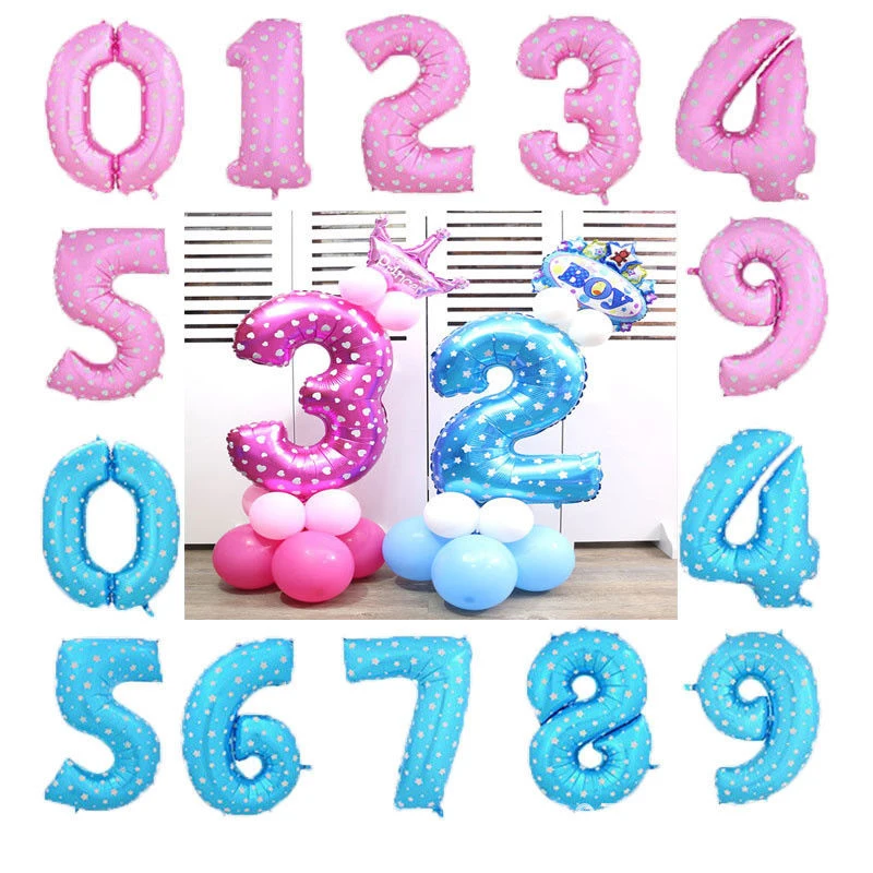 1 шт. декоративные фольгированные шары в виде цифр | Дом и сад