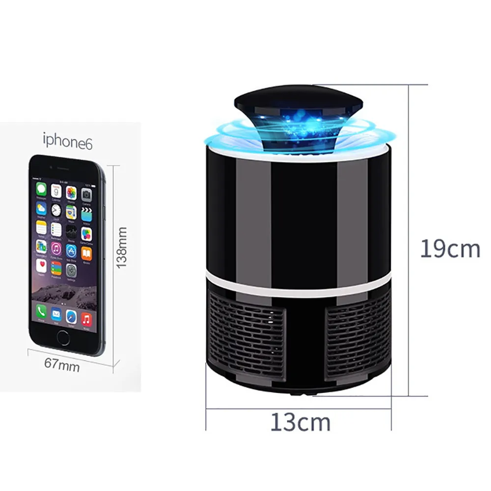 

Electric Fly Bug Mosquito Insect Killer Summer Bedroom Night LED Light Trap Lamp Pest Control Mosquito Killer (USB plug)