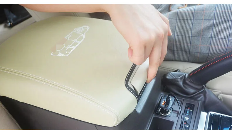 Кожаный Автомобильный центральный подлокотник защитный чехол для Toyota Land Cruiser 200