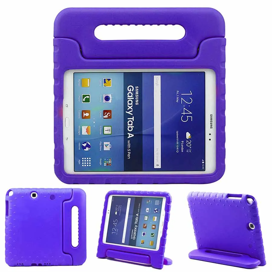 Детский ударопрочный чехол EVA для samsung GALAXY Tab A, 8,0 дюймов, T350, T351, T355, безопасный пенопластовый чехол для планшета, чехол с ручкой и подставкой