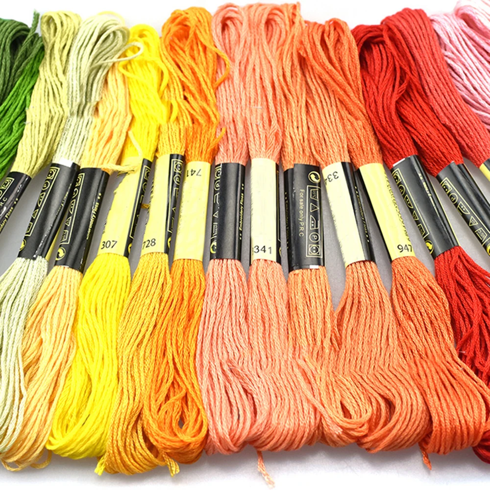 140 мотков в упаковке высококачественная нить для вышивки радужной расцветки