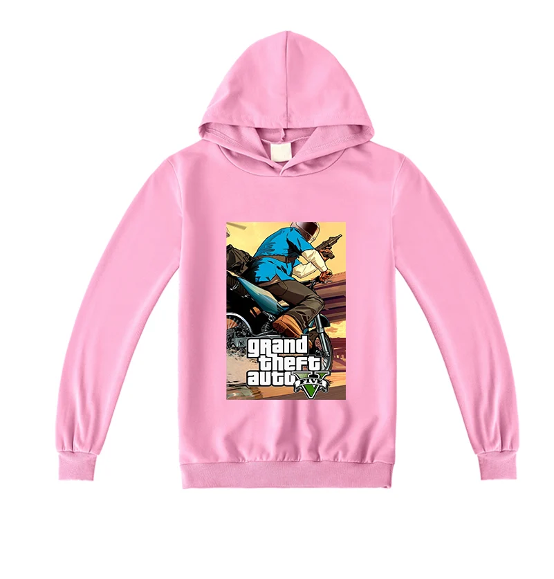 Grand Theft Auto Game GTA 5/Детские осенние толстовки с капюшоном толстовка длинными