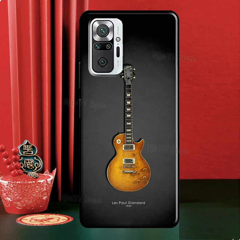Мягкий чехол Vintage Music Guitars для Xiaomi Redmi Note 11 10 9 8 Pro 9S 10S 11S Cover 8A 9A 9C 9T и др.