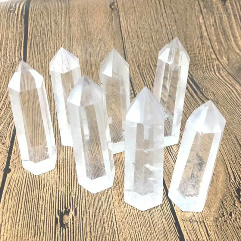 Прозрачный кварц натуральный белый кристалл точка естественных фотоэлементов
