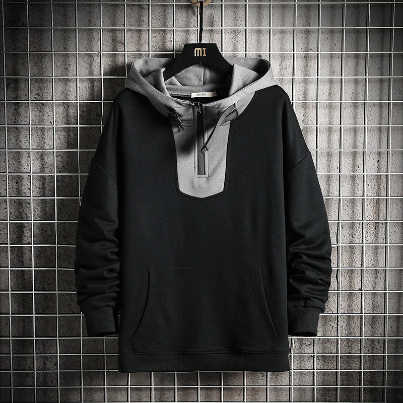 

Spring Autumn 2021 Skateboard Casual New Men'S Hip Punk Hoodies Sweatshirts Streetwear One Piece Brand Black Fashion Clothe