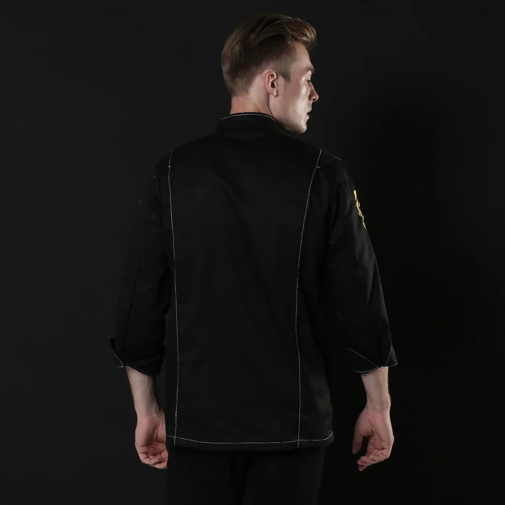 Длинные рукава Куртка шеф-повара гостиницы ресторана кухня рабочая одежда для