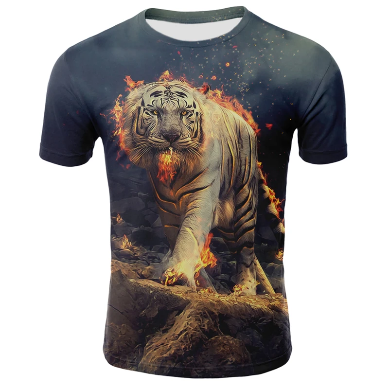 

Summer New Style Top Best Customized Animal 3b Print T-shirt Men O-neck Hip-hop Short-sleeved T-shirt Size 110-5xl