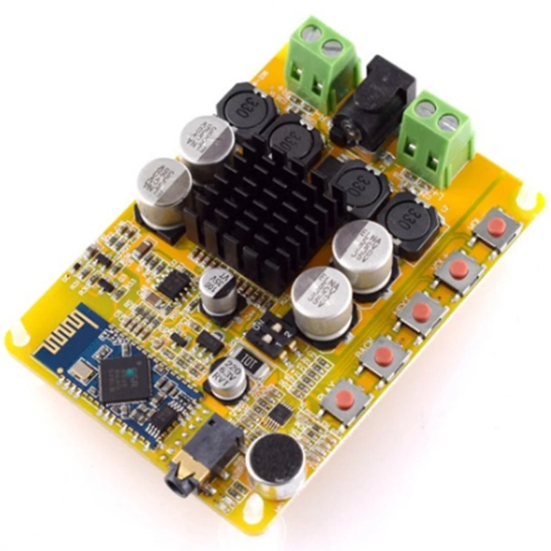 TDA7492 Wireless Bluetooth 4.0 Stereo Amplifier Board Module 2X50W Dual-Channel with Microphone AUX 10-25V DC Beyond TDA7492P |