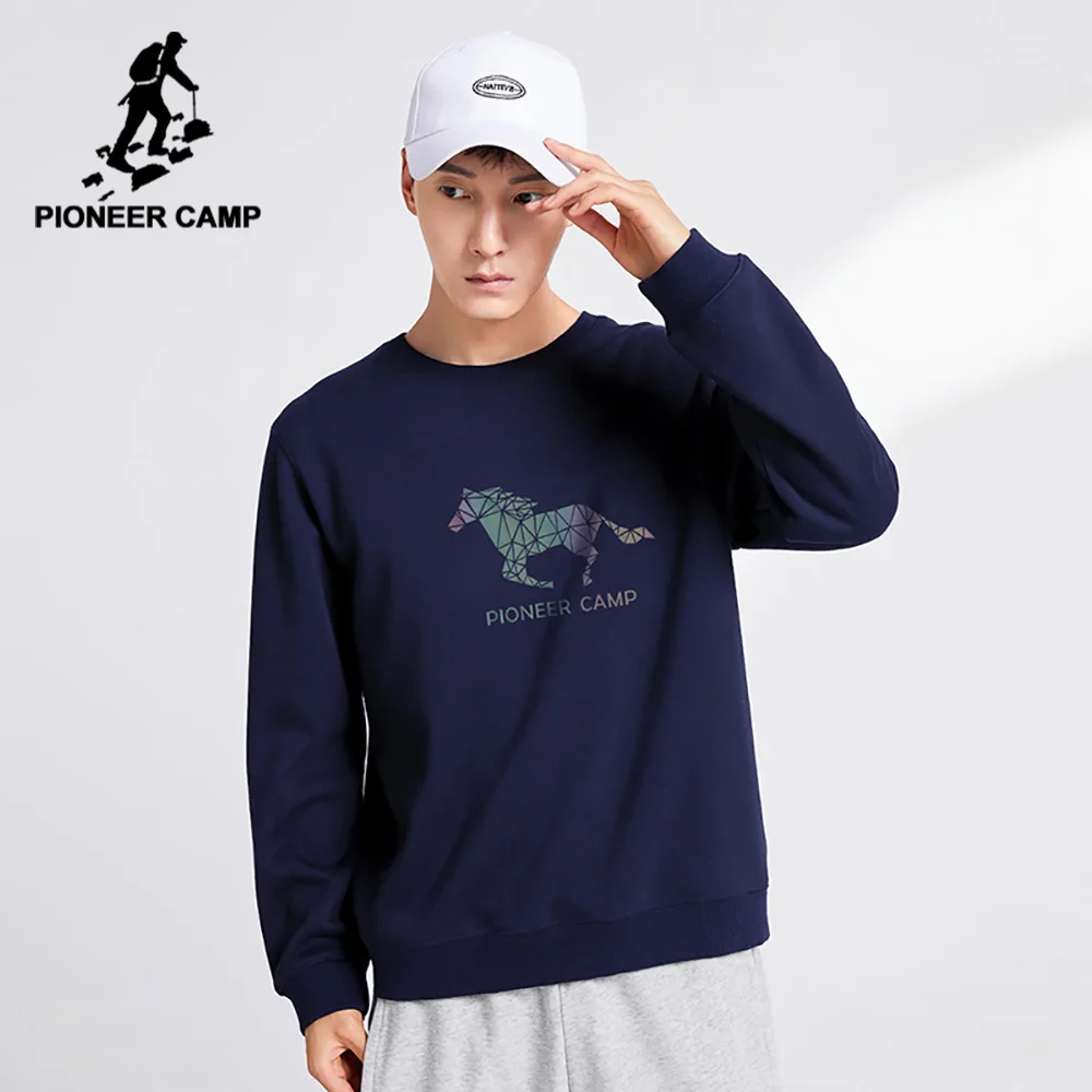 Pioneer Camp 2021 Fashion Men's Hoodies Sweatshirt Men 100% Cotton Hip Hop Streetwear Black Blue Red Men's Clothing AYK03005079H