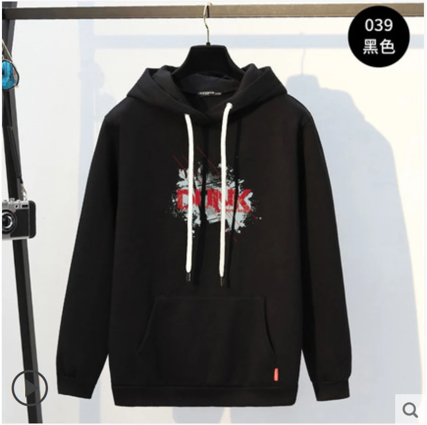 2019 осень и зима черный с капюшоном Пара свитер 656| |