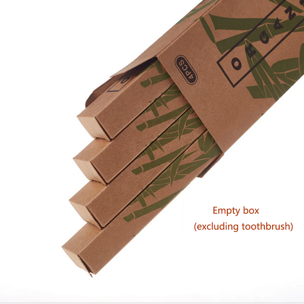 Пустая коробка для зубной щетки из бамбукового угля взрослых крафт бумаги