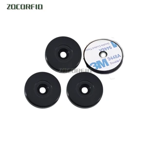 Диаметр 30 мм 13,56 МГц водонепроницаемый круглый 30 мм ABS монета антиметаллический черный NFC ISO14443A RFID MF Классический с наклейкой