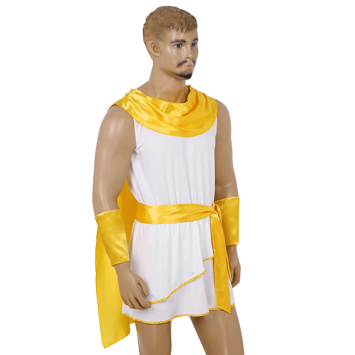 Мужской костюм мифического Божия без рукавов роскошный классический Тога туника