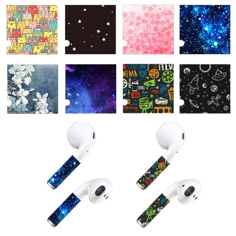 5 шт стикер для наушников красивая защитная упаковка наклейки Apple AirPods