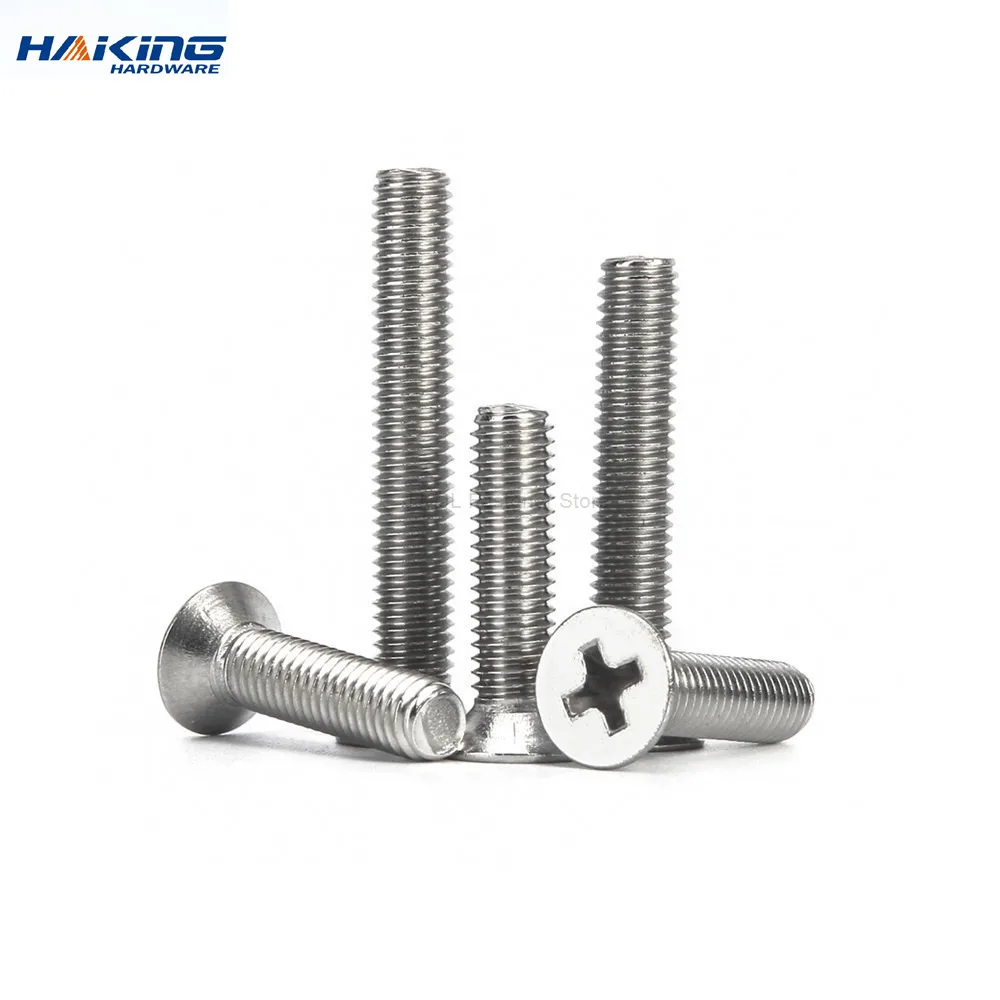 15/20/30/40/50pcs Countersunk Flat Head Screw M1.4 M1.6 M2 M2.5 M3 M4 M5 Stainless Steel Machine Screw for Laptop Notebook