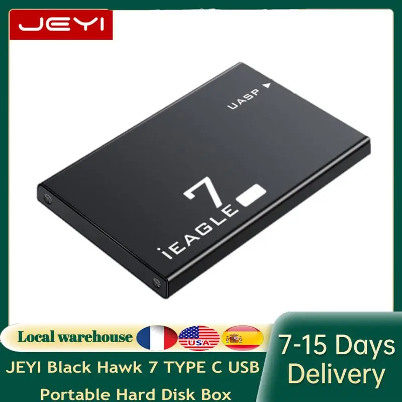 

JEYI Portable Removable Hard Disk Box Black Hawk 7 VLI VL716 TYPE C USB 3.1 7 Mm All-Aluminum Shockproof External Hard Drive