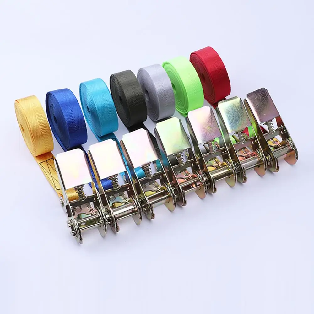 

Factory Price 6M Buckle Tie-Down Belt Cargo Straps For Car Motorcycle Bike With Metal Buckle Tow Rope Strong Ratchet Belt CSV