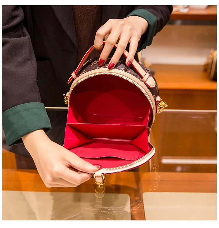 

Real Leather Presbyopia Bag Portable Round 2021 New Fashion One-shoulder Diagonal Bag Luxury Brand Handbags Fashionable Purses