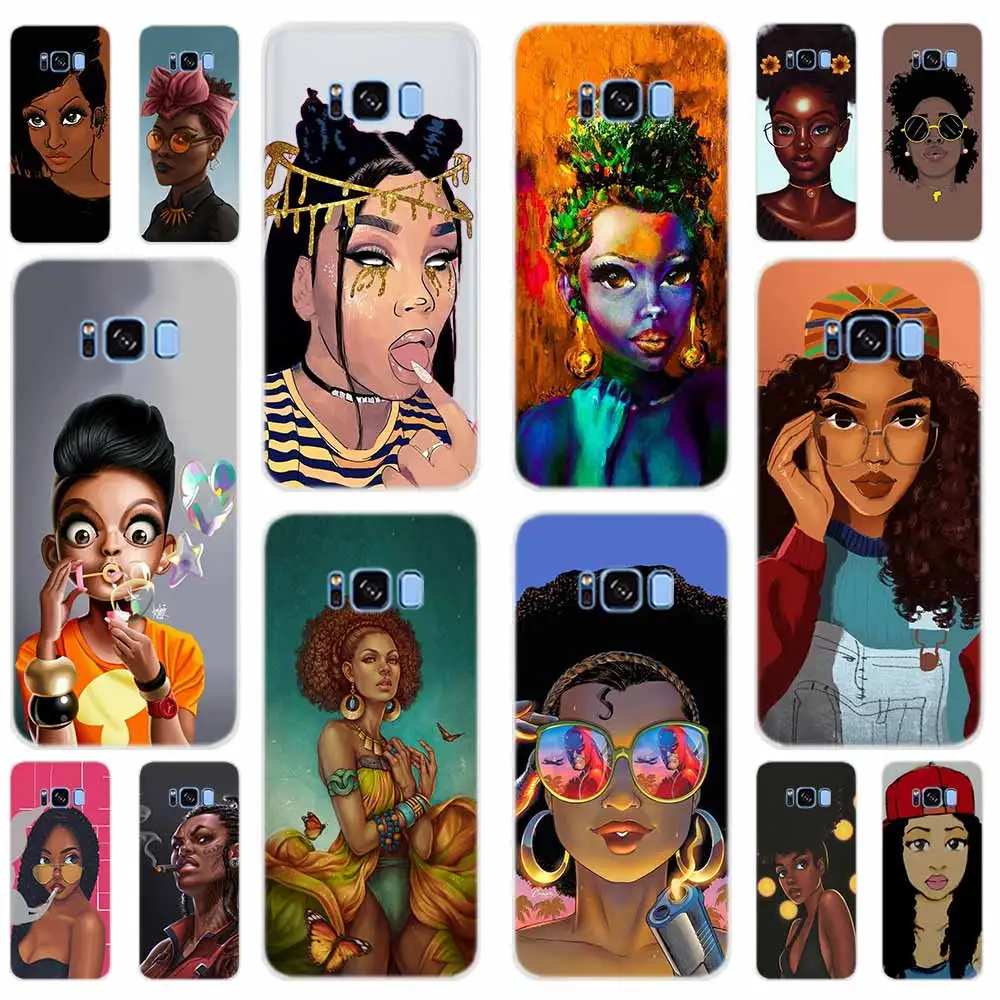 

Phone Case For Samsung Galaxy S20 S21 S8 S9 S10 S11 Plus Cover S10E Lite Ultra S7 Edge 5G African Beauty Uitra