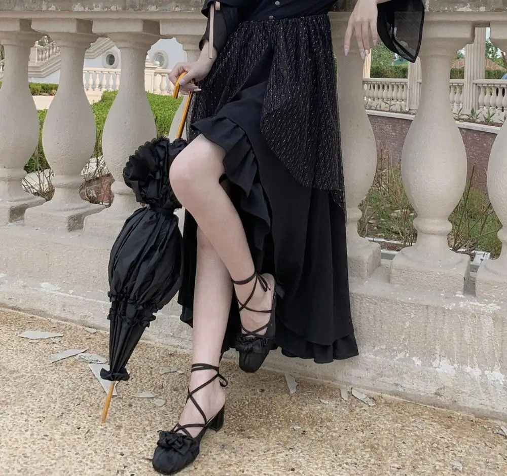 

Gothic style lolita dress off shoulder irregular hem kawaii dress gothic lolita op palace pleated victorian dress loli cos 2020