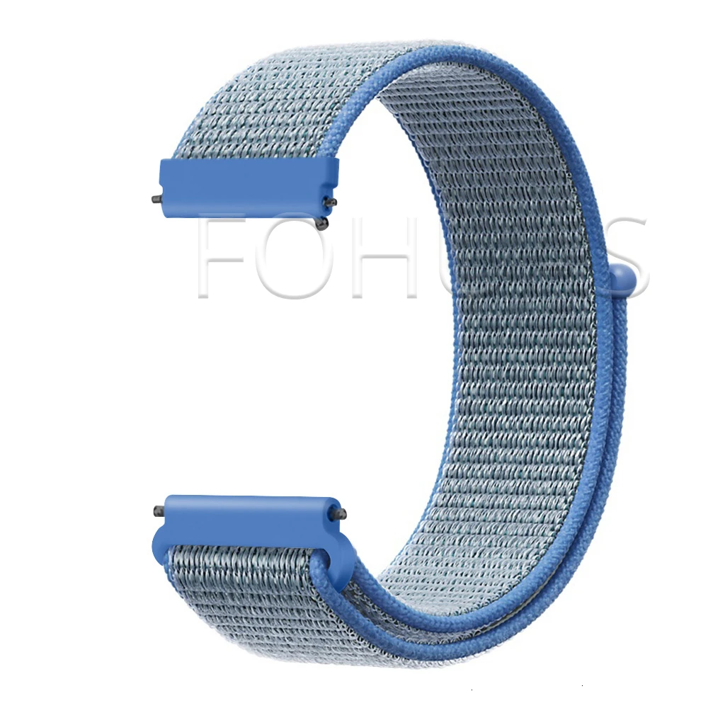 Tahoe Blue Нейлоновый ремешок 20 мм 22 мм для Xiaomi Amazfit Gtr 47 мм samsung Galaxy Watch 42 мм 46 мм Active gear S3 классический ремешок HUAWEI WATCH 2 Pro - Цвет ремешка: Tahoe Blue