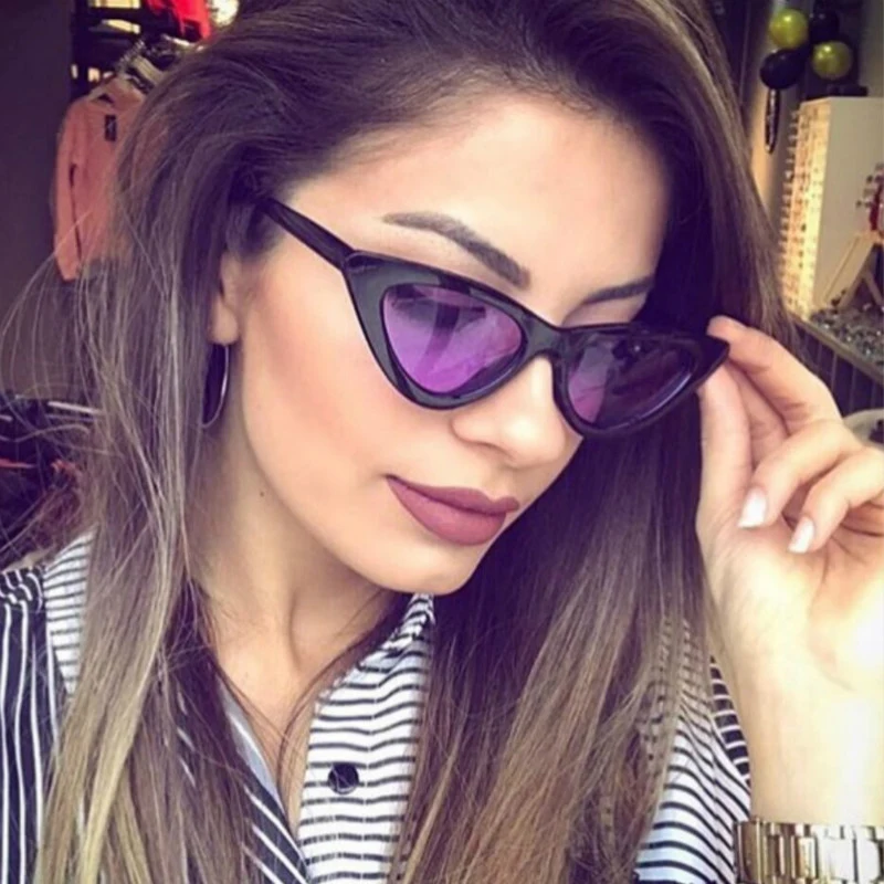 Солнцезащитные очки кошачий глаз женские модные милые пикантные винтажные