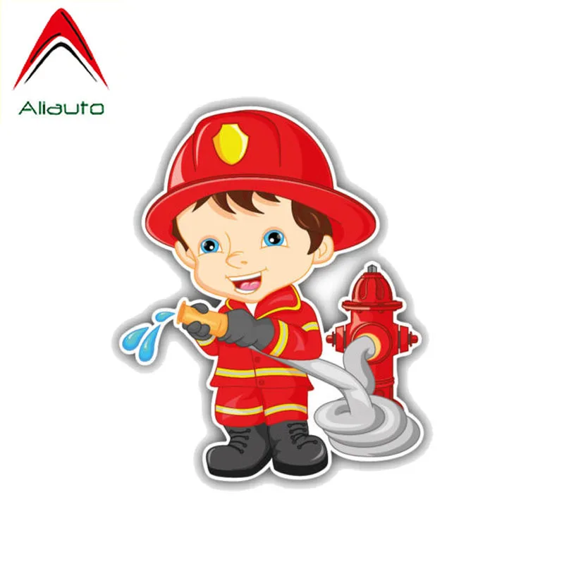 Алиавто мультяшный автомобиль стикер милый маленький мальчик пожарный