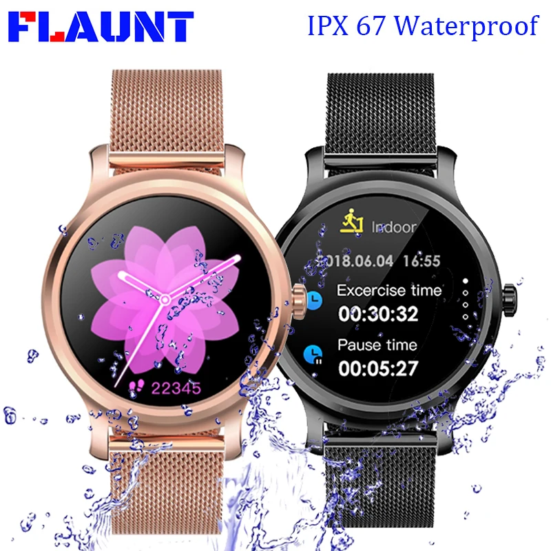 Роскошные Металлические Смарт-часы для мужчин и женщин новинка 2020 часы с Bluetooth