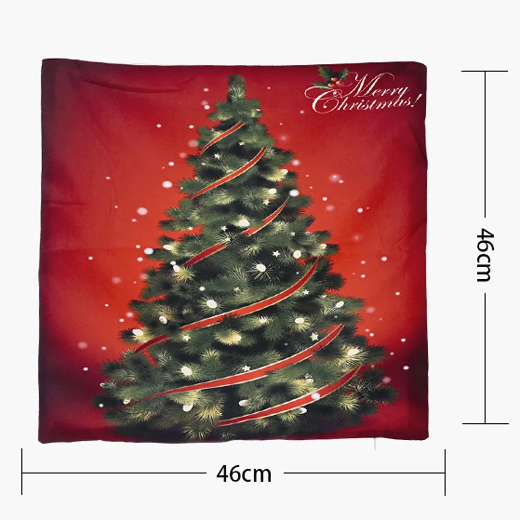 

Christmas Print Pillow Case Navided Sofa Decorations Pillow Covers For Home Cartoon Print Cushion Cover Xmas Home Decor Coussin