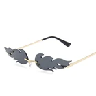 Новые солнцезащитные очки без оправы в форме облака с подвеской молнией женские роскошные забавные солнцезащитные очки с защитой UV400 брендовые дизайнерские