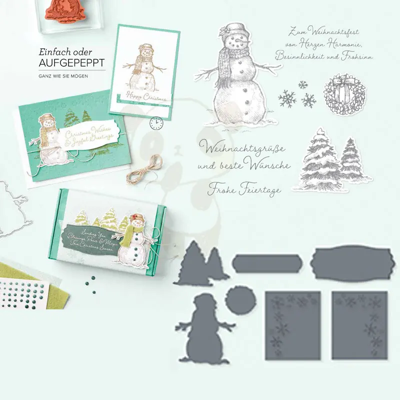

Snowy Christmas StampsAnd Dies New Arrival 2021 Scrapbook Diary Decoration Stencil Embossing Template Diy Greeting Card Handmade