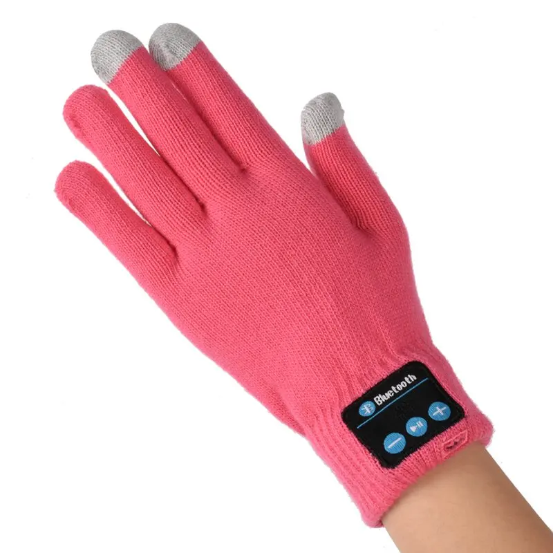 Женские перчатки с Bluetooth зимние вязаные варежки на мобильный телефон накладки