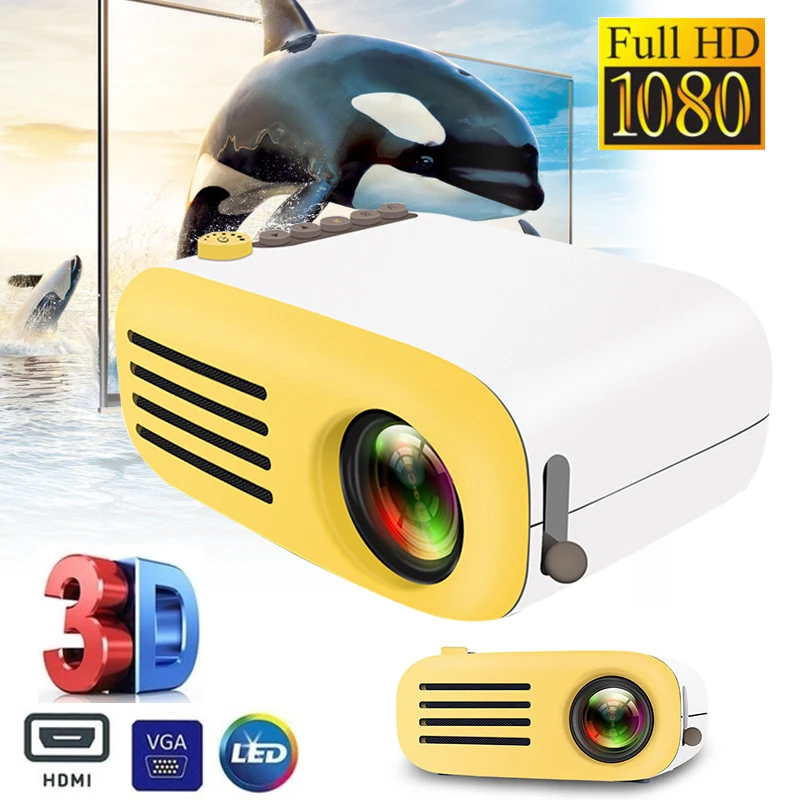 YG200 портативный светодиодный карманный мини-проектор Мини Портативный HD