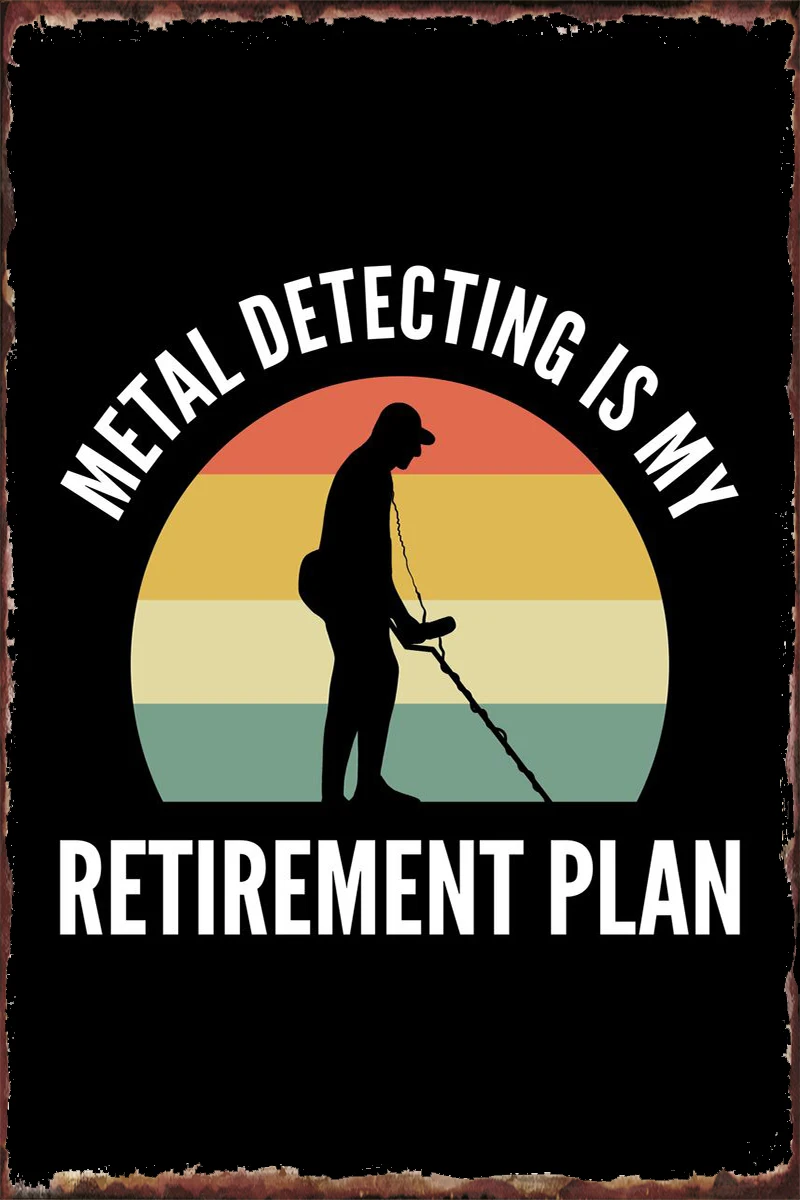 

Металлический винтажный жестяной знак в стиле ретро с изображением грязевой рыбалки на пенсию, жестяные таблички, Настенный декор, украшен...