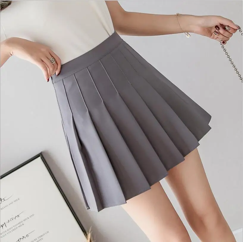 

Women Pleated Skirt Style Plaid Skirts Mini Cute Japanese School Uniforms Lovely Ladies Jupe Skirt