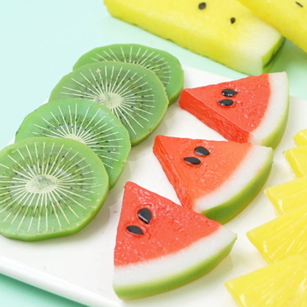 

Simulation Fruit Block Plastic Artificial Fruit Models Lifelike Decorative Fake Fruit Decoration Photo Props Party Decoration