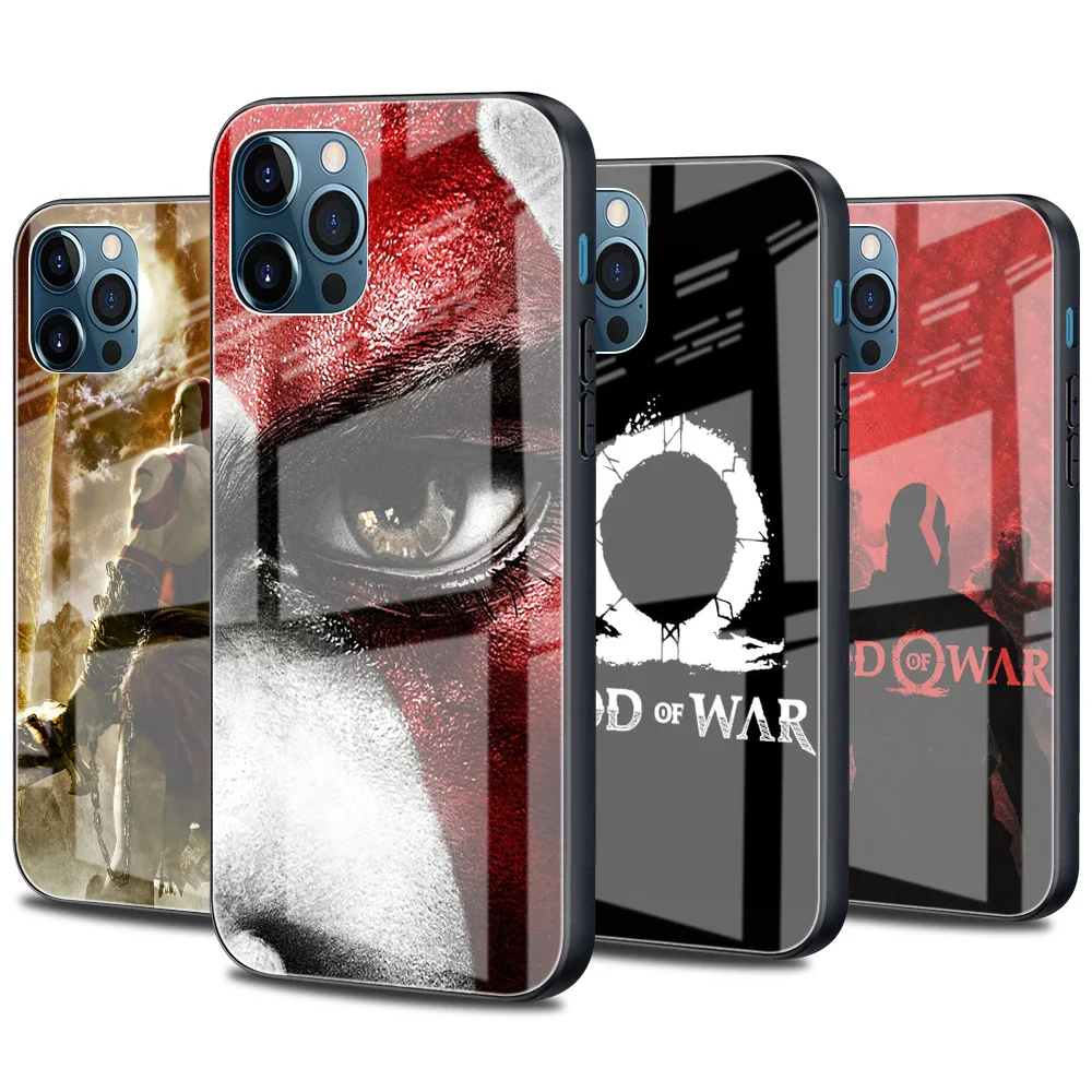 Стеклянный чехол God Of War для Apple iPhone 13 11 Pro 12 Mini XR 7 8 Plus SE 2020 XS Max X 6 6S роскошный