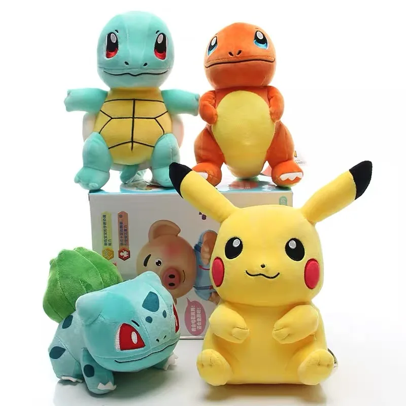 

Плюшевая игрушка «Пикачу», чармандер, Сквиртл, Бульбазавр, Покемон, мягкая кукла, эльф, фигурки, плюшевые игрушки, подарки для детей