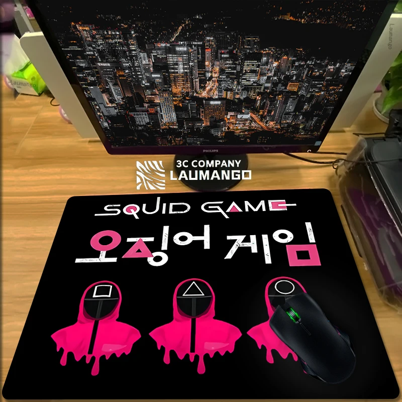 

Squid Game Mouse Pads Computer Desk Pad Gaming Laptop Gamer Keyboard Mat Varmilo Keyboards Accessories Pc Mats Cs Go Mausepad