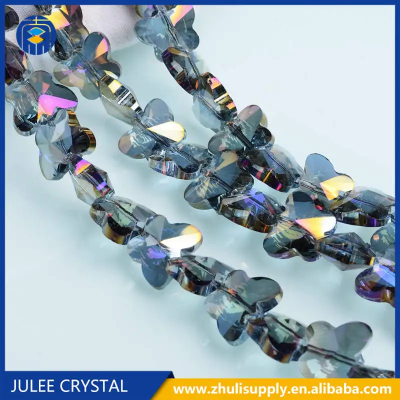 A52-004 JuleeCrystal 10 мм 14 мм хрустальные бусины в форме бабочки для украшения дома - Цвет: A52-004