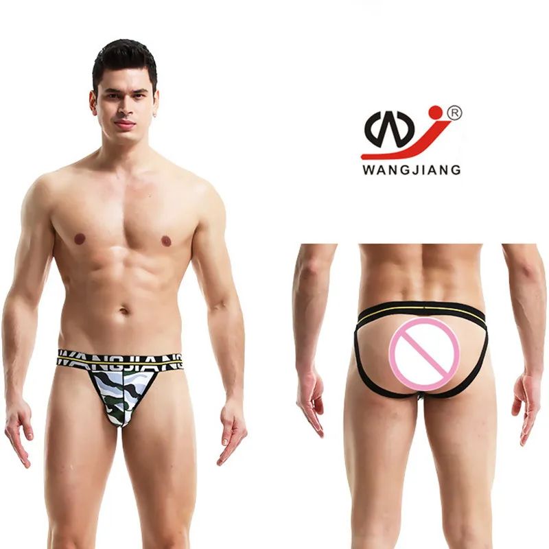 Мужское нижнее белье с принтом двойной ремень стринги высокой талией u образная