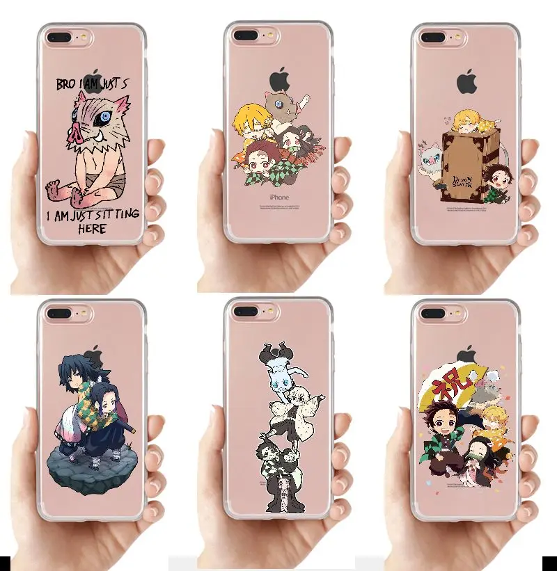 Чехол для телефона Kamado Nezuko Kimetsu no Yaiba рассекающий демонов чехол для iPhone 11 12 13 14 Pro Mini 8Plus X MAX XR силиконовый мягкий чехол из ТПУ