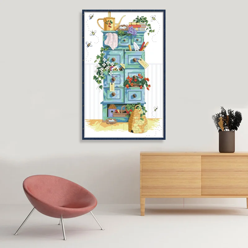 Наборы для вышивки крестиком на шкафу наборы рукоделия тканевые узоры с принтом