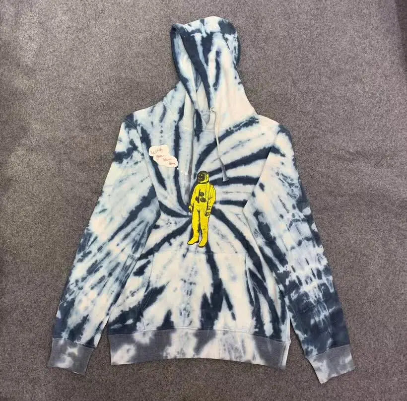 1 Мужские и женские свитшоты Astroworld Hoodies с изображением Трэвиса Скотта Тур астронавт логотип печать толстовка с галстуком-крашеный спиральный Striation Kanye - Цвет: 1