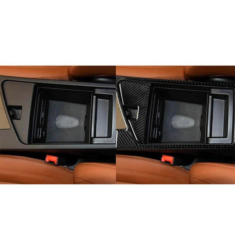 

For Alfa Romeo Giulia 17-19 Carbon Fiber Armrest Box Decoration Frame (2 Piece Set)